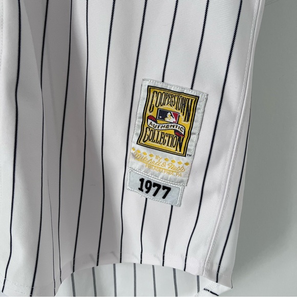 Vintage 90s New York Yankees Baseball Jersey Pinstripe Blue White Men’s 52 (XL) - Picture 3 of 6